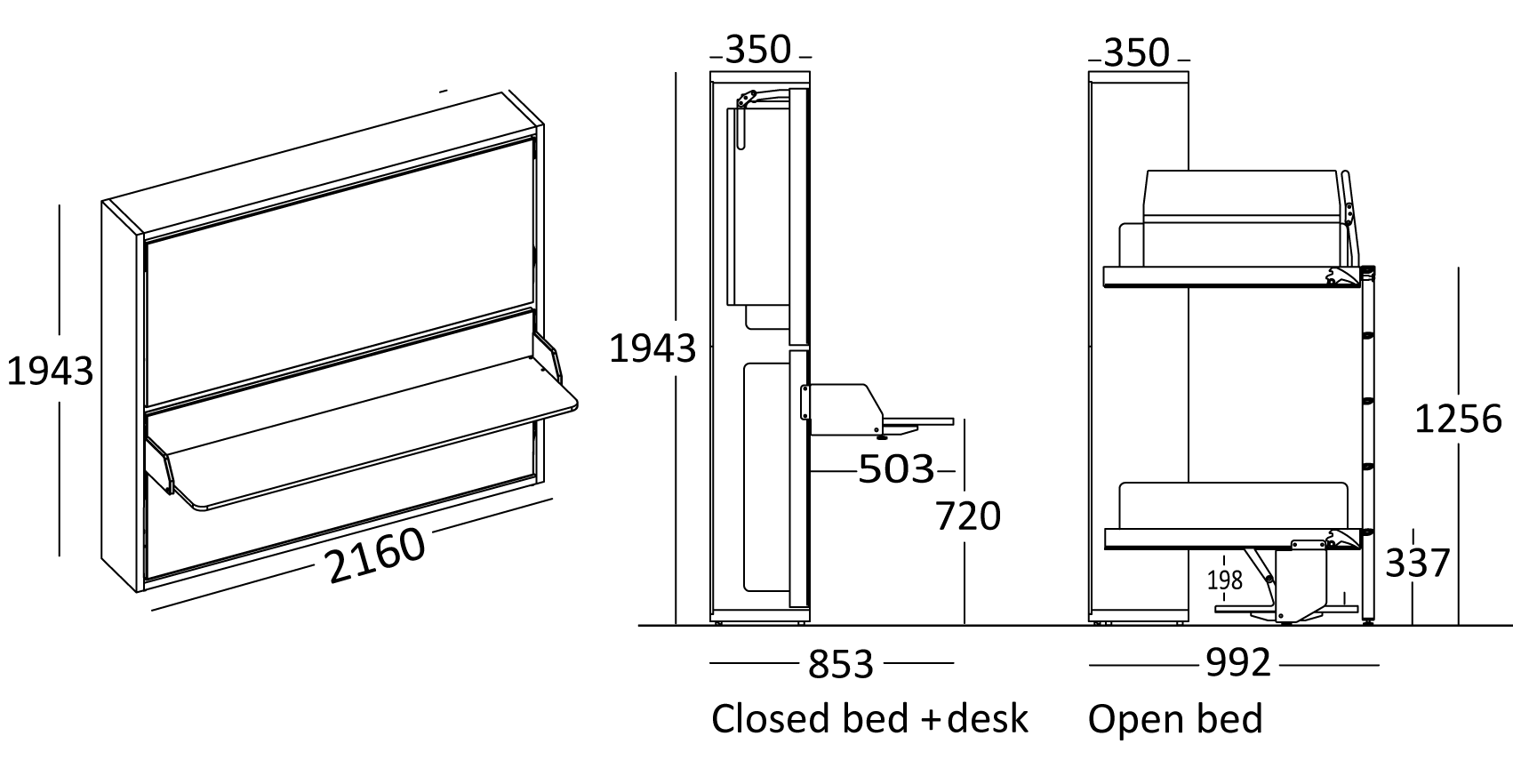 Opklapbaar stapelbed BedHabits 19